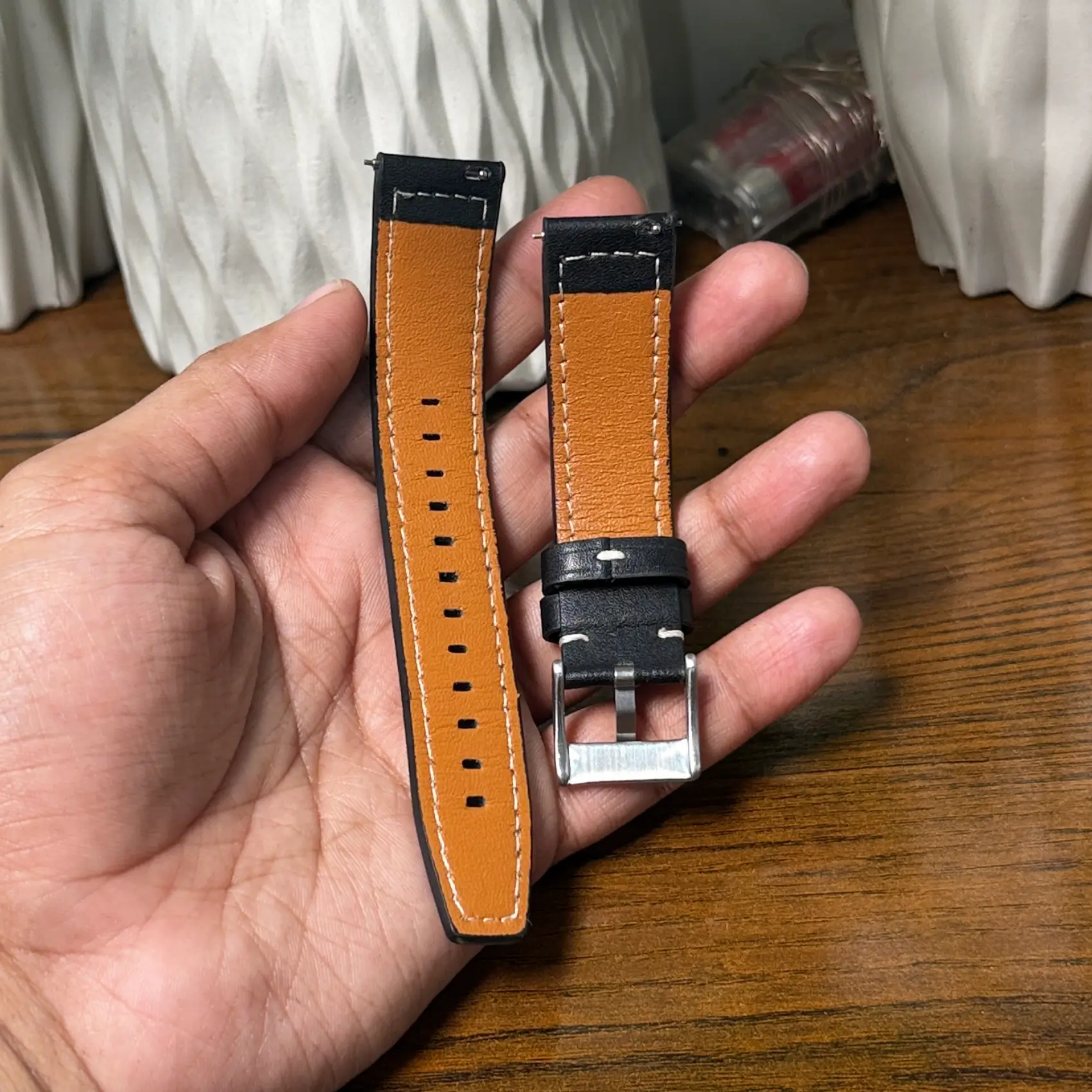 Black Leather Strap 20mm - Image 2