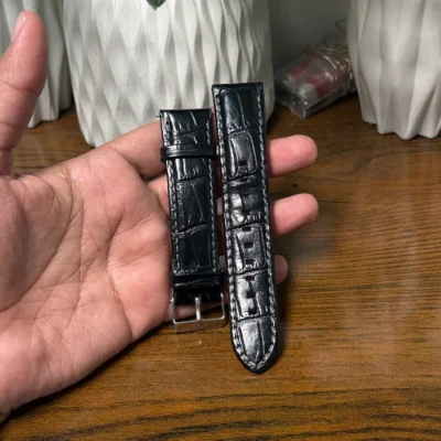 Black Leather Strap 22mm