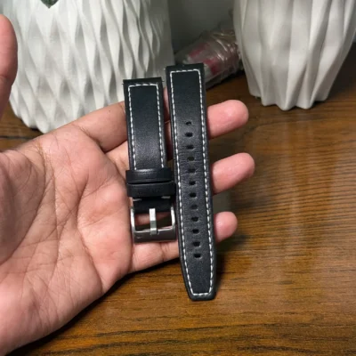 Black Leather Strap 20mm