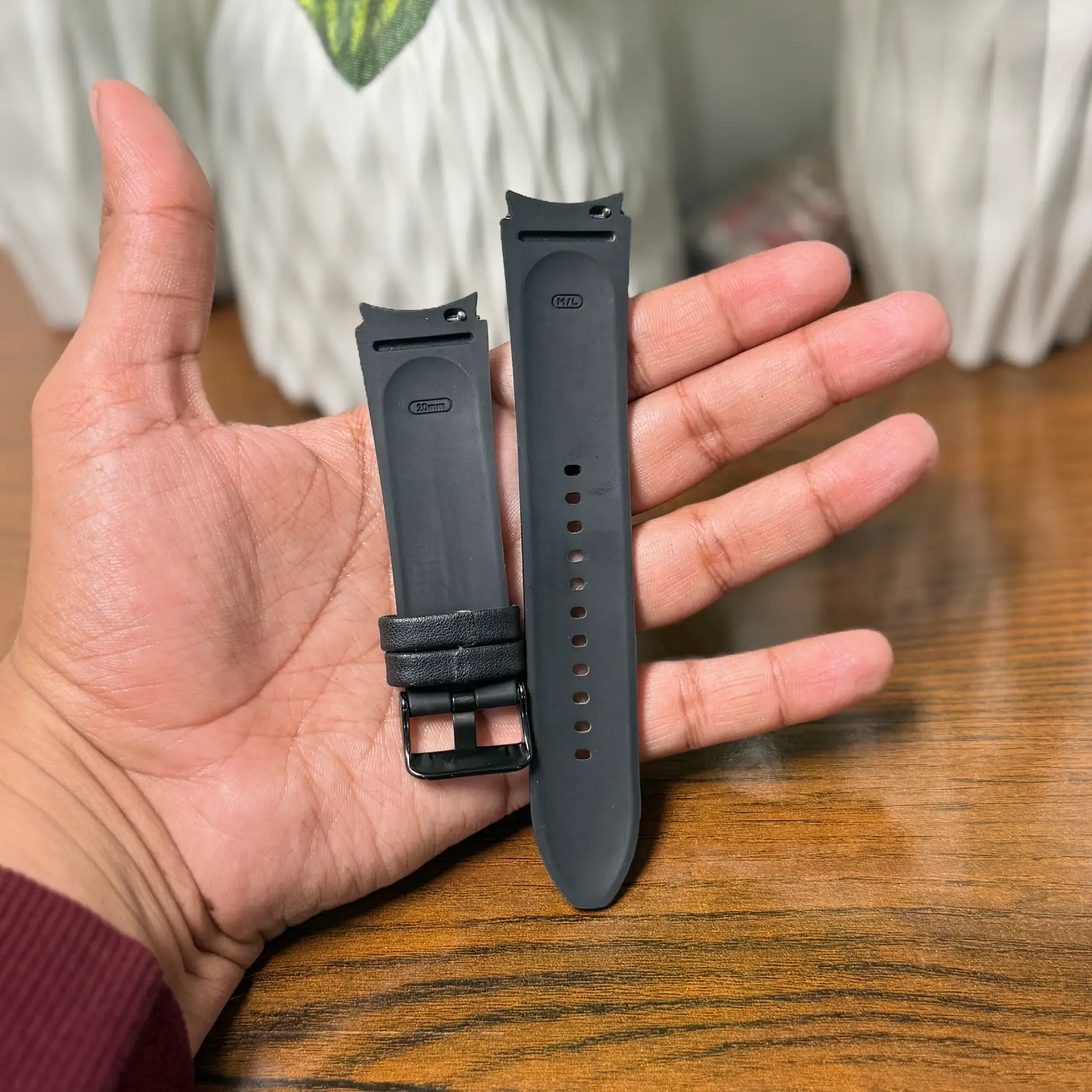 Black Leather for Samsung Watch 4/5 44mm - Image 2