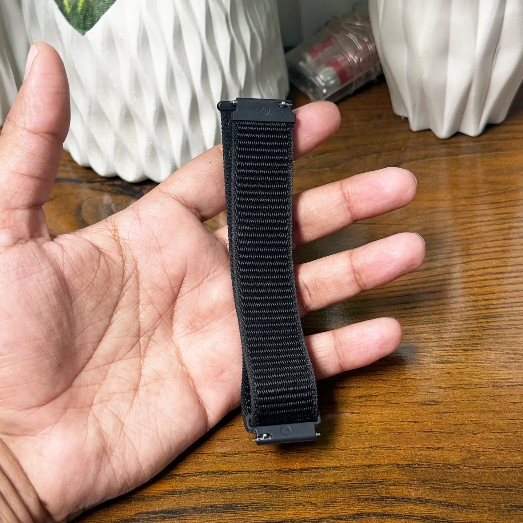 Black Nylon Strap 20mm