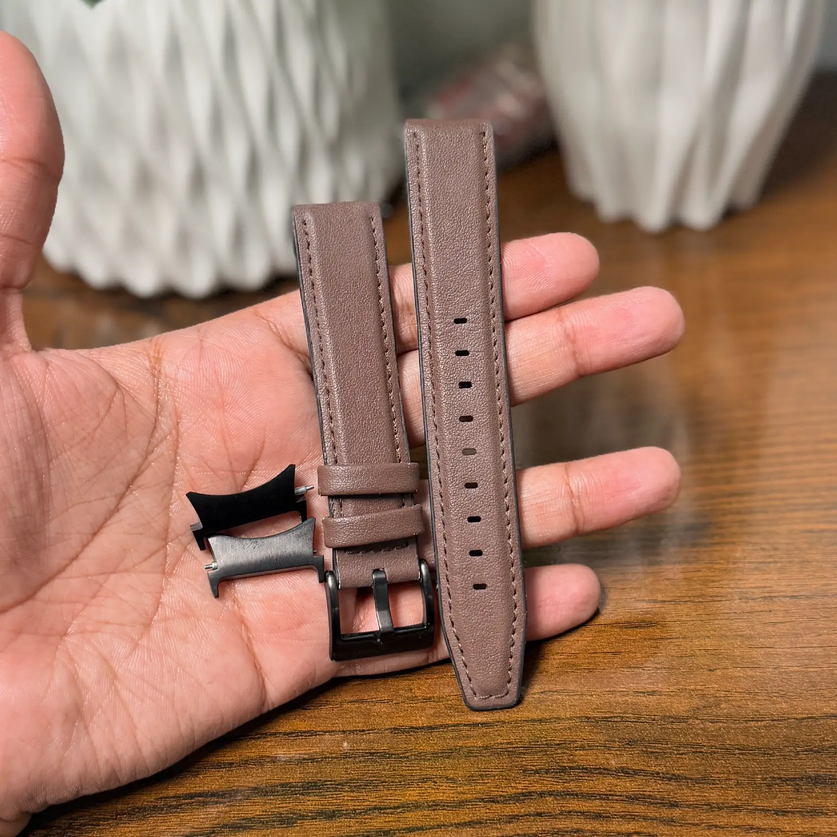 Brown Leather Strap 20mm - Image 3